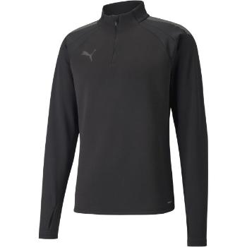 Puma INDIVIDUALLIGA WARM 1 4 ZIP TOP Pánská mikina, černá, velikost