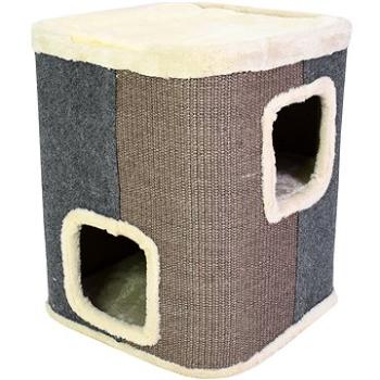 Senful Cat Condo dvoupatrová kukaň se škrabadlem 49 × 40 cm (CHPsk0332)