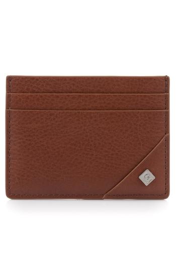 POUZDRO NA PLATEBNÍ KARTY GANT LEATHER CARDHOLDER CLAY BROWN