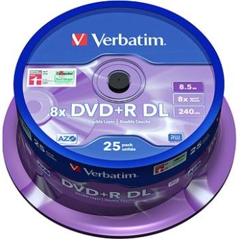 VERBATIM DVD+R DL AZO 8,5GB, 8x, spindle 25 ks (43757)