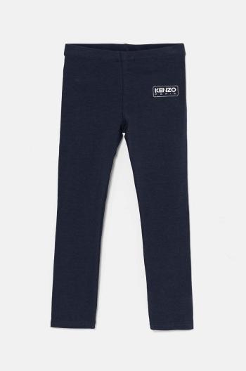 Dětské legíny Kenzo Kids tmavomodrá barva, hladké, K60656