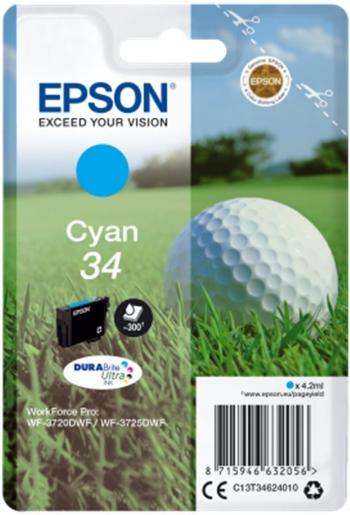 Epson T34624010, T346240 azurová (cyan) originální cartridge