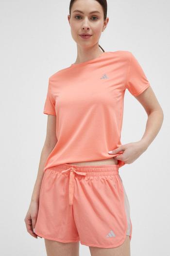 Běžecké šortky adidas Performance Run It oranžová barva, s potiskem, medium waist