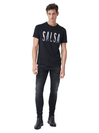 Salsa Jeans pánské černé tričko