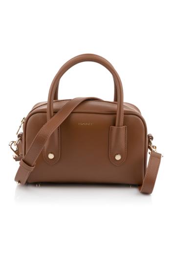 KABELKA GANT ICONIC MINI LEATHER BAG COGNAC BROWN