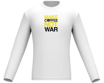 Pánské tričko dlouhý rukáv MAKE COFFEE