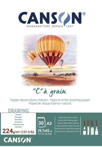 Canson Pad Càgrain Skicář A3 224 g White