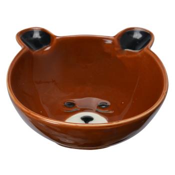 Hnědá miska na polévku medvídek Bear Brown - 14*13*5 cm 6CE1727