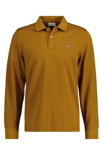 POLOKOŠILE GANT REG SHIELD LS PIQUE RUGGER WARM BROWN