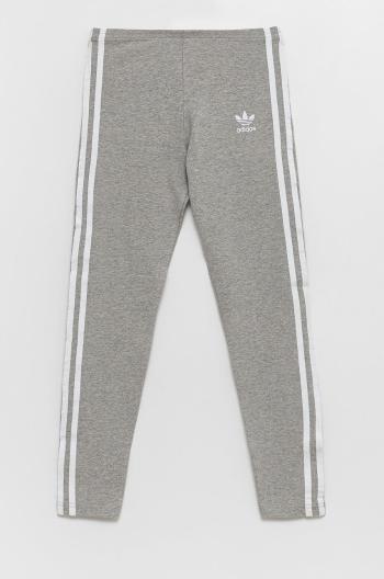 Dětské legíny adidas Originals HI2277 šedá barva, hladké