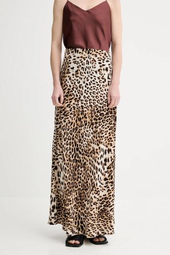 Sukňa Gestuz béžová farba, maxi, rovný strih, 10910259