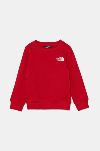 Dětská mikina The North Face REDBOX REGULAR CREW červená barva, s potiskem, NF0A89H76821