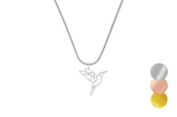 Brož Bird Steel Pendant z kovu s praktickým zapínáním a možností výměny či vrácení do 30 dnů zdarma. - Rose Bird Pendant