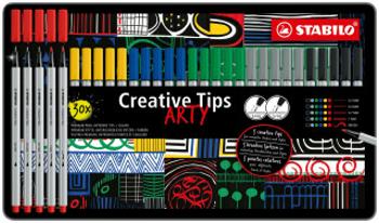 STABILO Creative Tips  „ARTY" CLASSIC 30 ks Sada v plechu