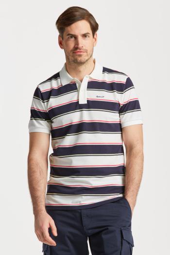 POLOKOŠILE GANT MULTI STRIPE SS PIQUE EGGSHELL