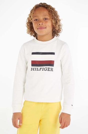 Dětská mikina Tommy Hilfiger béžová barva, s potiskem