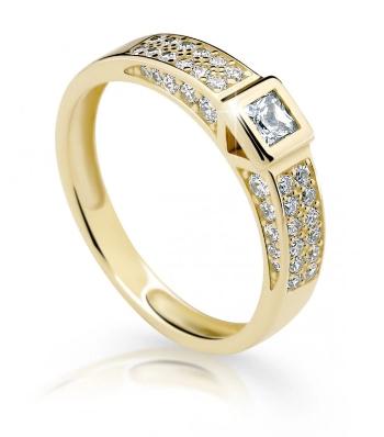 Cutie Diamonds Třpytivý prsten ze žlutého zlata s diamanty DZ6715-2361-10-X-1 54 mm