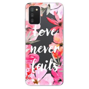 Odolné silikonové pouzdro iSaprio - Love Never Fails - Samsung Galaxy A03s