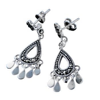 Stříbrné náušnice 14638