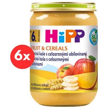 HiPP BIO Ovocná kaše s celozrnnými obilovinami - 6× 190 g (4062300409101)