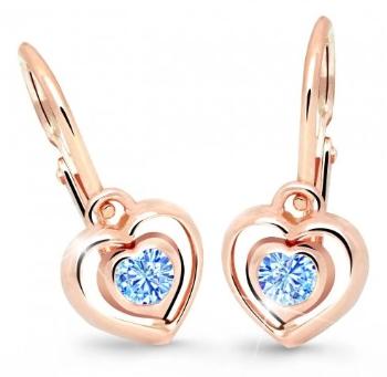 Cutie Jewellery Dětské srdíčkové náušnice C2752-10-X-4 světle modrá