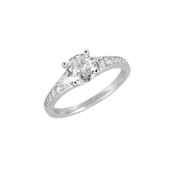 Evolution Group - Pavona Luxusní stříbrný prsten se třpytivými zirkony 15009.1 crystal 58 mm