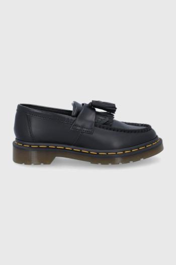 Kožené mokasíny Dr. Martens Adrian Yellow Stitch černá barva, 22209001