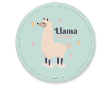 Placka magnet Llama in love