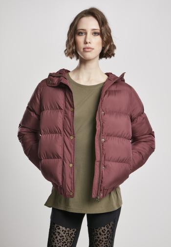 Urban Classics Ladies Hooded Puffer Jacket cherry