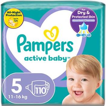 PAMPERS Active Baby vel.  5 (110 ks) - měsíční balení (8001090951779)