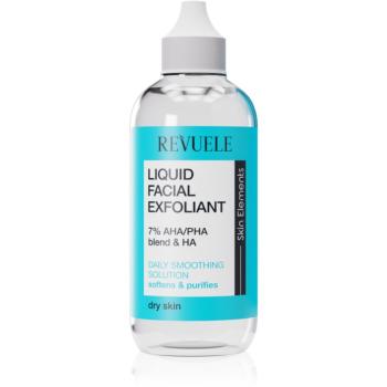 Revuele Liquid Facial Exfoliant 7% AHA/PHA blend + HA exfoliační peelingové sérum pro suchou pleť 125 ml