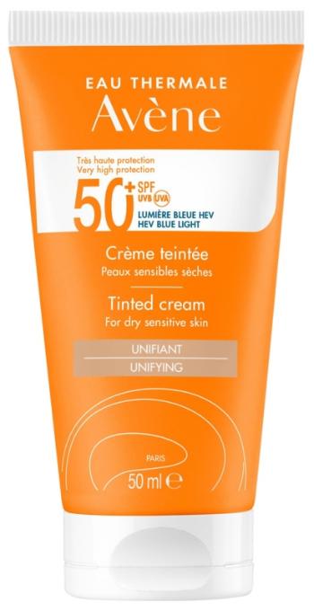 Avène Tónovací krém na opalování pro suchou a citlivou pleť SPF 50+ (Tinted Cream) 50 ml