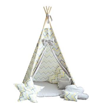 BabyTýpka teepee Cikcak yellow grey (8594201220777)