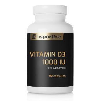 Doplněk stravy inSPORTline Vitamin D3 1000 IU, 90 kapslí