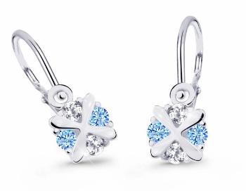 Cutie Jewellery Dětské náušnice z bílého zlata C2153-10-X-2 světle modrá