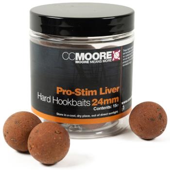 Cc moore tvrzené boilie pro-stim liver hard hookbaits - 24 mm 15 ks