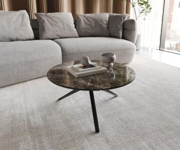 Konferenční stolek Delron 70x70 cm keramika Laminam®Emperador