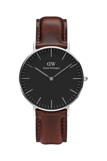 Hodinky Daniel Wellington Classic Black Durham 36 hnědá barva, DW00100143