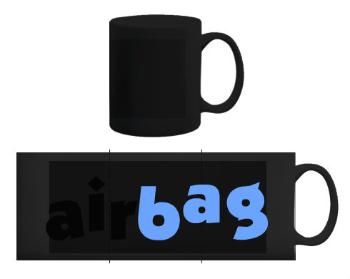 Černý hrnek Airbag