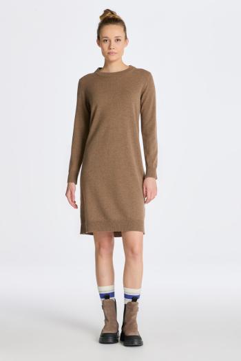 ŠATY GANT SUPERFINE LAMBSWOOL DRESS MOLE BROWN