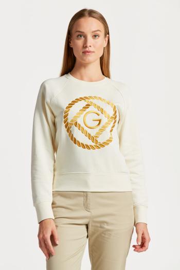 MIKINA GANT ROPE ICON C-NECK SWEAT CREAM3