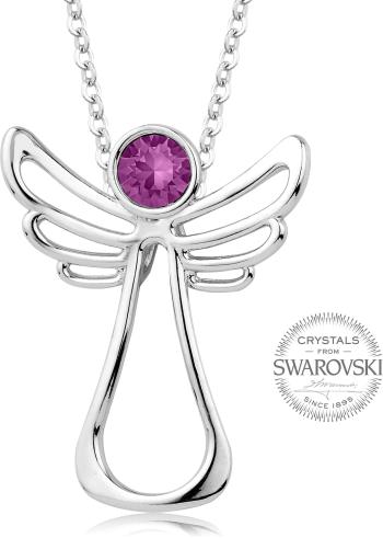 Levien Colier cu cristal fucsia Guardian Angel