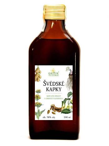 Valdemar Grešík Grešík Švédské kapky 38%  200 ml