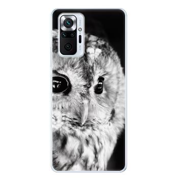 Odolné silikonové pouzdro iSaprio - BW Owl - Xiaomi Redmi Note 10 Pro