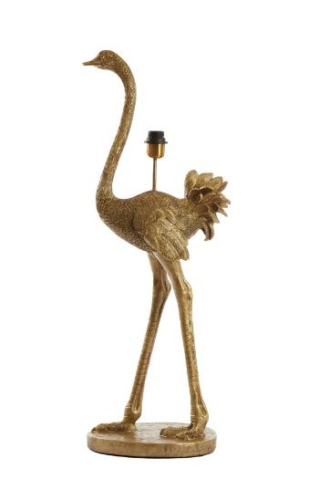 Bronzová antik stolní lampa pštros Ostrich bronze - 38*27*95 cm / E27 1737018