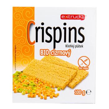 Chlebíček cizrnový Crispins bezlepkový 100 g BIO   EXTRUDO