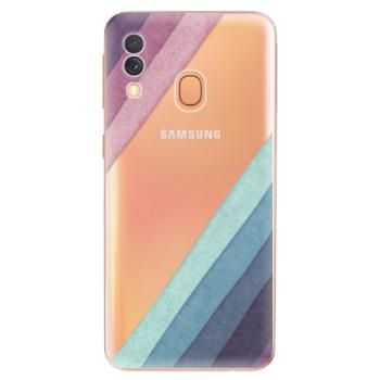 Odolné silikonové pouzdro iSaprio - Glitter Stripes 01 - Samsung Galaxy A40