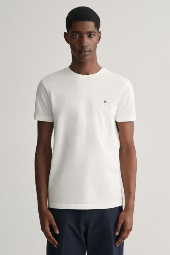 TRIČKO GANT SLIM PIQUE SS T-SHIRT EGGSHELL