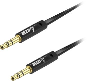 Audio kábel Alzapower FlatCore Audio 3,5 mm Jack (M) to 3,5 mm Jack (M) 1 m fekete