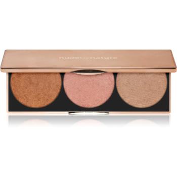 Nude by Nature Highlight Palette rozjasňující paletka 3x3 g